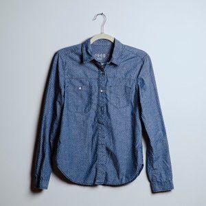 GAP 1969 Polka Dot Denim Button Down Shirt